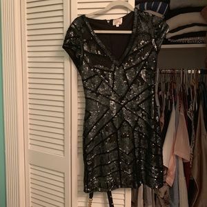 Parker Black Sequin Dress